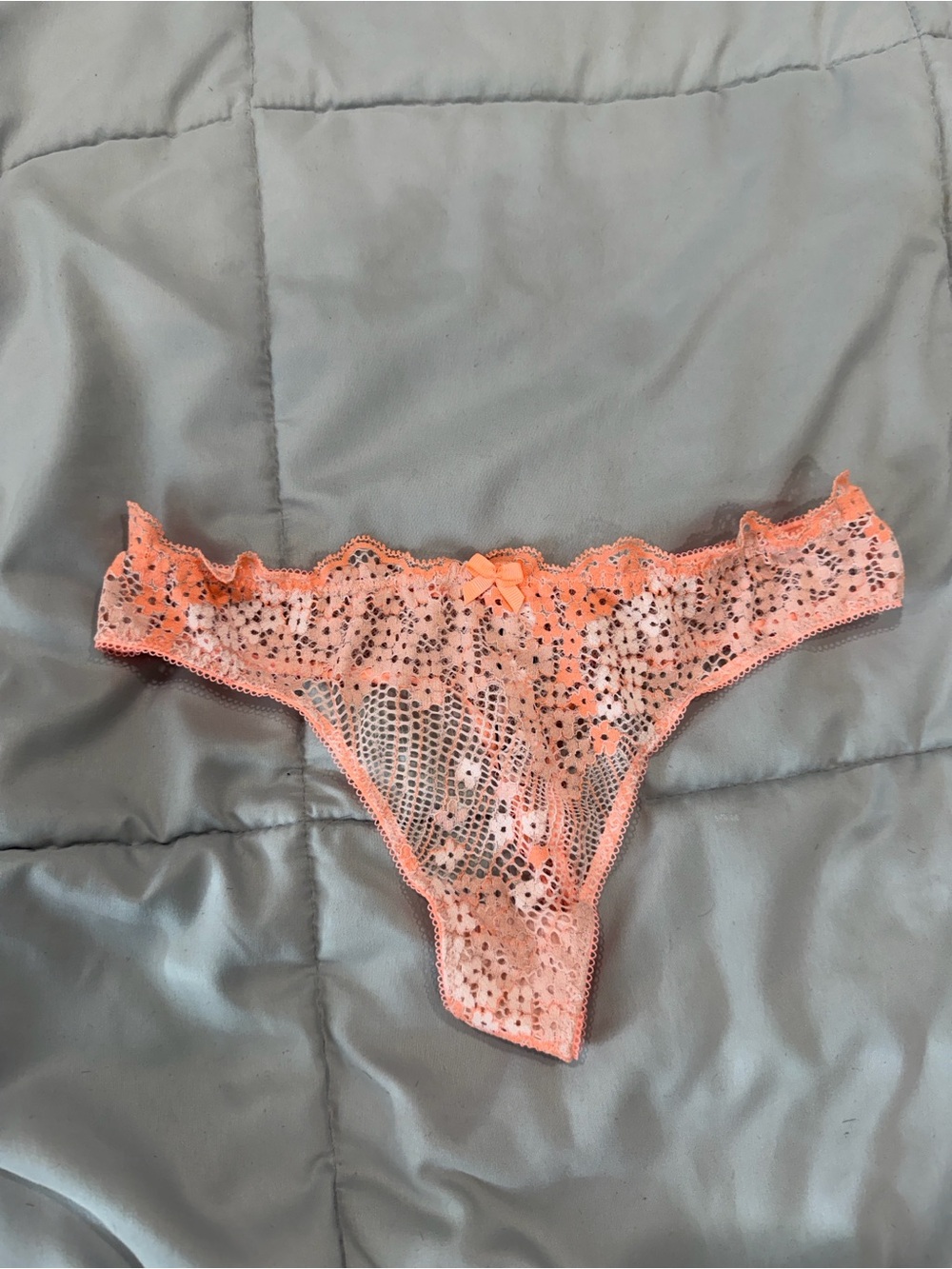 Victoria’s Secret orange lace thong